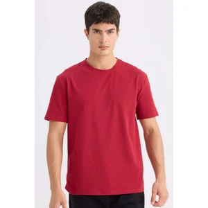 New Regular Fit Bisiklet Yaka Basic Düz Kısa Kollu Tişört E1091AXNS