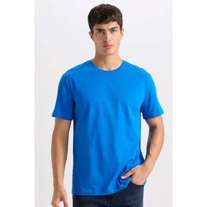 New Regular Fit Bisiklet Yaka Basic Düz Kısa Kollu Tişört E1091AXNS
