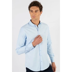 Slim Fit Dar Kesim Uzun Kol Poplin Oxford