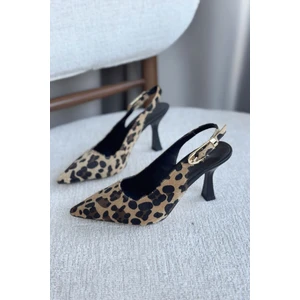 Moda Adam Kadın Ovis Sivri Topuklu Ayakkabı - Leopar