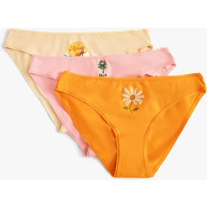 Basic Brief Külot 3'lü Paket Baskılı Pamuklu