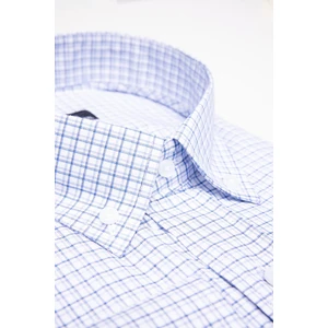 Battal Boy Büyük Beden Uzun Kollu Çizgili Beyaz Erkek Gömlek