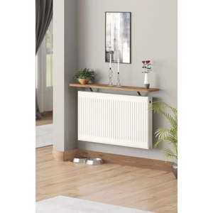 Oval Kenar 120 Cm Atlantik Çam Petek Üstü Uçan Raf Dresuar