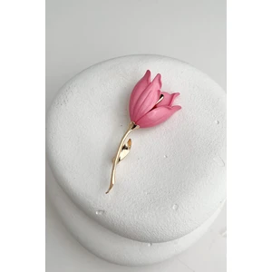 Beyaz Lale Broş (En:2,5 cm Boy:7 Cm)