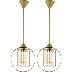 Lemos Kristal Taşlı Tekli Avize Eskitme 2 Adet