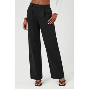 Twill High-Rise Straight-Leg Pantolon