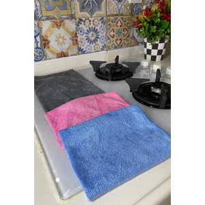 ( 3 Adet ) Mikrofiber Sihirli Bez. Ocak, Ankastre, Davlumbaz Ve Yağ Temizlik Bezi 40*40 Cm