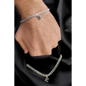 Moda Gümüş Evi 925 Ayar Gümüş 3.5 mm Gurmet Harfli Bileklik