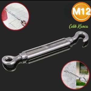 Galvanizli Çelik Kanca Yük Halat Gerdirme M12