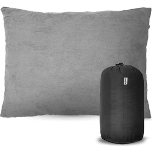 Kamp Yastığı, Seyahat Yastığı Silikon Elyaf Dolgulu Küçük Yastık Uçuş Yastığı 30 x 45 cm  Gri