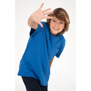 U.S. Polo Assn. Erkek Çocuk Kobalt Bisiklet Yaka Tişört 50295428-VR077