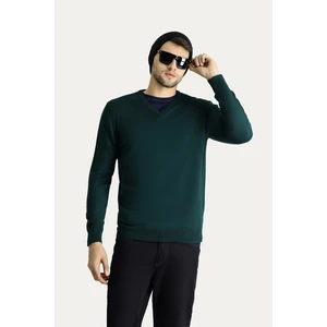 V Yaka Slim Fit Dar Kesim Triko Kazak