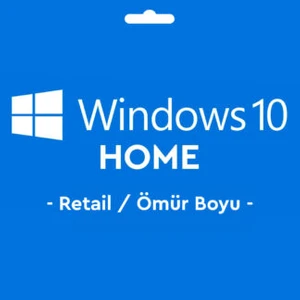 Windows 10 Home Retail Key Lisans Anahtarı Ömür Boyu