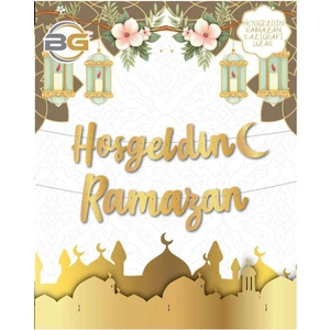 Düvenci Ticaret Ramazan Süslemesi Hoşgeldin Ramazan Kaligrafi Banner