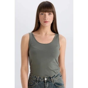 Slim Fit Dar Kesim U Yaka Basic Düz Atlet I1059AZ25SM
