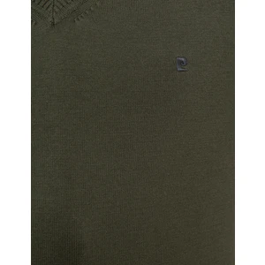 Pierre Cardin Erkek Yeşil Slim Fit V Yaka Basic Triko Kazak 50230806-VR054