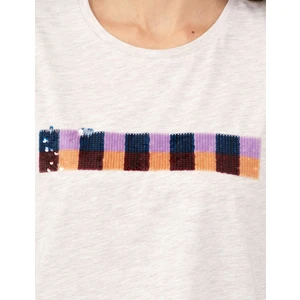 Pierre Cardin Kadın Bej Regular Fit Tişört 50244948-VR011