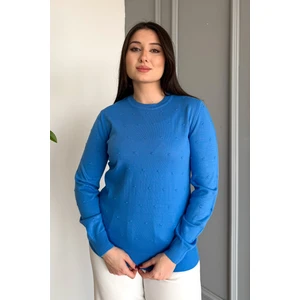 Kadın Ponpon Desenli Kazak 5033