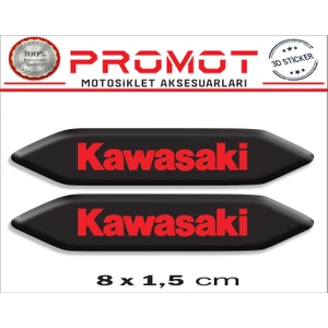 Kawasaki 3D Kabartmalı 2'li Damla Sticker 001