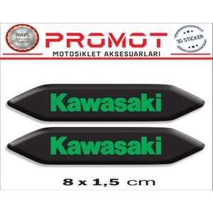 Kawasaki 3D Kabartmalı 2'li Damla Sticker 002