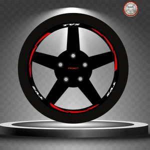 Tvs Rekleftif Kırmızı 3 Parçalı Jant Şeridi