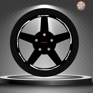 Sym Rekleftif Beyaz 3 Parçalı Jant Şeridi