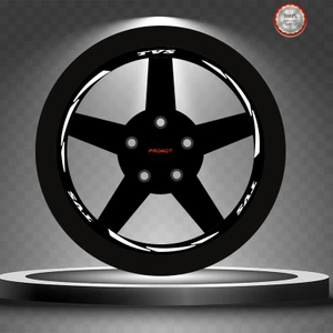 Tvs Rekleftif Beyaz 3 Parçalı Jant Şeridi