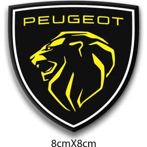Peugeot 3D Damla 2 Li Sticker Logo 3