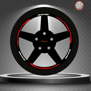 Sym Rekleftif Kırmızı 3 Parçalı Jant Şeridi