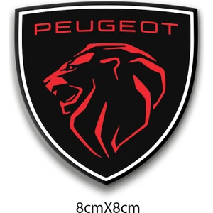 Peugeot 3D Damla 2 Li Sticker Logo 4