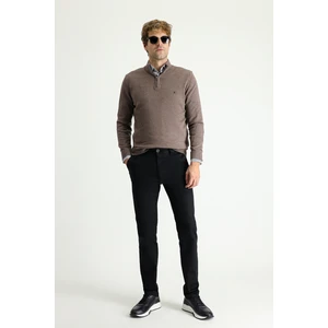 Regular Fit Likralı Kanvas / Chino Pantolon