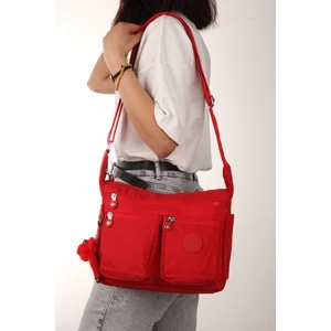 Sn 3023 Suya Dayanıklı Çok Bölmeli Krinkıl Çanta Kol Çantası Omuz Postacı Çantası