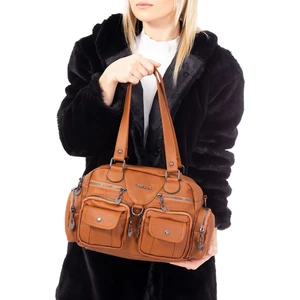 Tk-04 Kadın Omuz Çantası Kol Çantası Yıkama Deri Çok Bölmeli Günlük Çanta