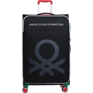 United Colors Of Benetton 2200 Büyük Boy Ultra Light Hafif Lüx Kumaş Tekerlekli Valiz