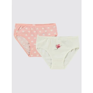 Civil Girls Kız Çocuk 2'li Külot Set 2-10 Yaş Pembe