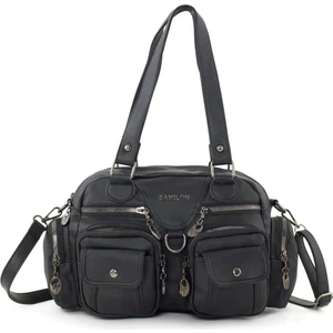 Tk-04 Kadın Omuz Çantası Kol Çantası Yıkama Deri Çok Bölmeli Günlük Çanta