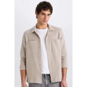 Regular Fit Basic Düz Uzun Kollu Gömlek D8876AX25SP