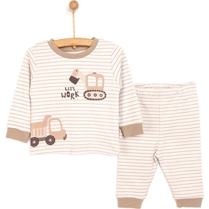 Hellobaby Kamyon Desen Bisiklet Yaka Pijama Takımı Erkek Bebek