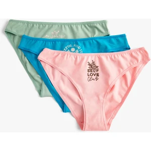 Basic Brief Külot 3'lü Paket Baskılı Pamuklu