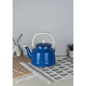 Alev Vintage Demlik - Emaye Çaydanlık, Kettle - 2.5 Litre, Mavi