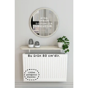 Talaş Tozum Traverten Oval Petek Üstü Raf Dresuar