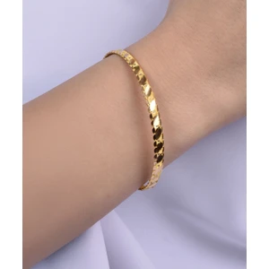 Kuyumcu Nurettin 15 gr (Gram) Kalemli Noktalı Üçlü Adana Burma Yatırımlık Işçiliksiz Bilezik 22 Ayar Altın