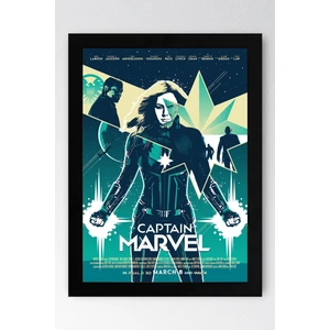 Captain Marvel Çerçeveli Tablo - Kaptan Marvel Poster Tablo