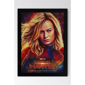 Captain Marvel Çerçeveli Tablo - Kaptan Marvel Poster Tablo