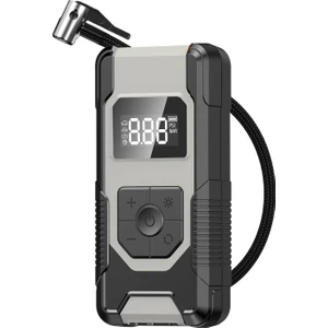 Taşınabilir Şarjlı Araç Oto Bisiklet Lastik Top Şişirme Pompası Kompresör 150PSI Powerbank LED Işık 7500MAH