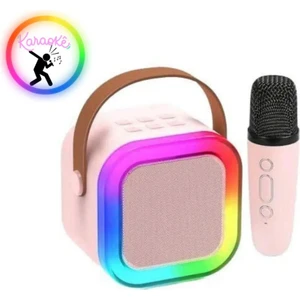 Araoke Hoparlör 5W Tf Kart/usb/tws Özellikli 2inch Bass Mikrofonlu Rgb Işıklı Bluetooth Speaker