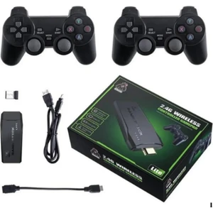 2.4g Kablosuz Çift Kol Oyunlar 4K Game Stick 21.000 Oyun Atari Uyumlu