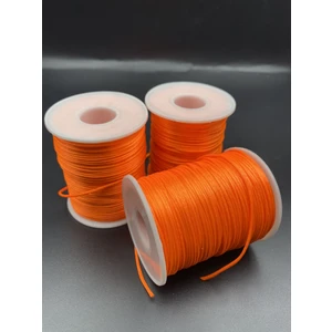 Hedef Bijuteri Floş Ip, 100 Metre (Bobin) Turuncu Renk Floş Ip, 1mm Floş Ip / Sıçan Kuyruğu Takı Bileklik Ipi