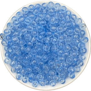 Hedef Bijuteri 8mm Açık Mavi Akrilik Dünya Model Boncuk,takı ve Çanta Yapım Boncuğu (50GR,~200 Adet)