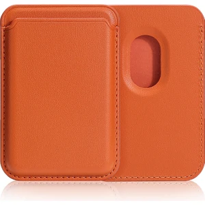 iPhone 16 Pro Max Magnetik Cardsafe Kartlık-Turuncu